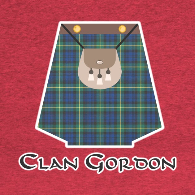 Scottish Clan Gordon Tartan Kilt Highlands by Grassroots Green